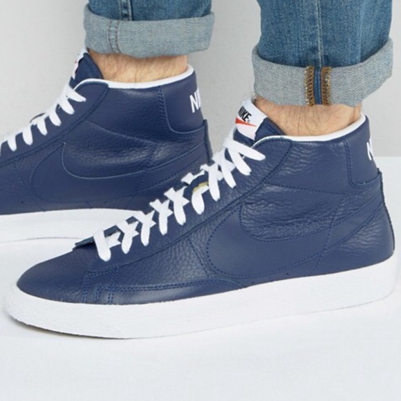 NWT Nike Blazer MID PRM LE Binary Blue M AUTHENTIC - Picture 2 of 8